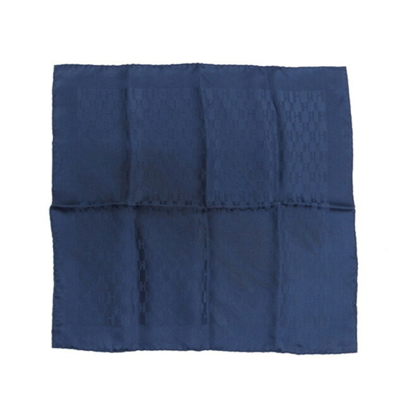 Hermes H pattern Petit Carre 40 mini scarf muffler dark navy - Picture 1 of 9